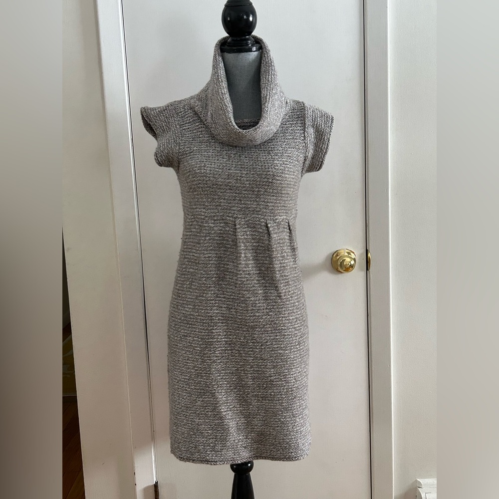 Sarsaparilla Grey Wool Blend Knit Sweater Dress - Size Medium Women's